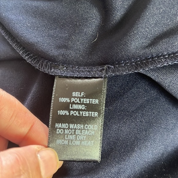 Luluโs All Mine Navy Blue Floral Print High-Low Wrap Dress Size XS - Picture 13 of 17